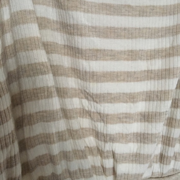 Glow Passion tan and white striped romper size S - Picture 7 of 8